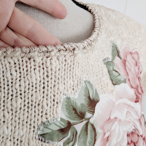 Vintage floral knitted top - Picture 6 of 11